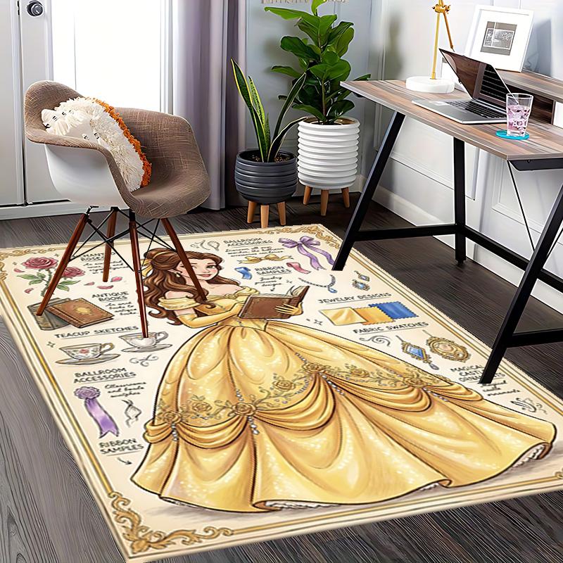 1pc Belles Ballroom Carpet Rug for Bedroom Living Room Decor Sofa Home Game Area Rug Non-slip Floor Mat. D72201192