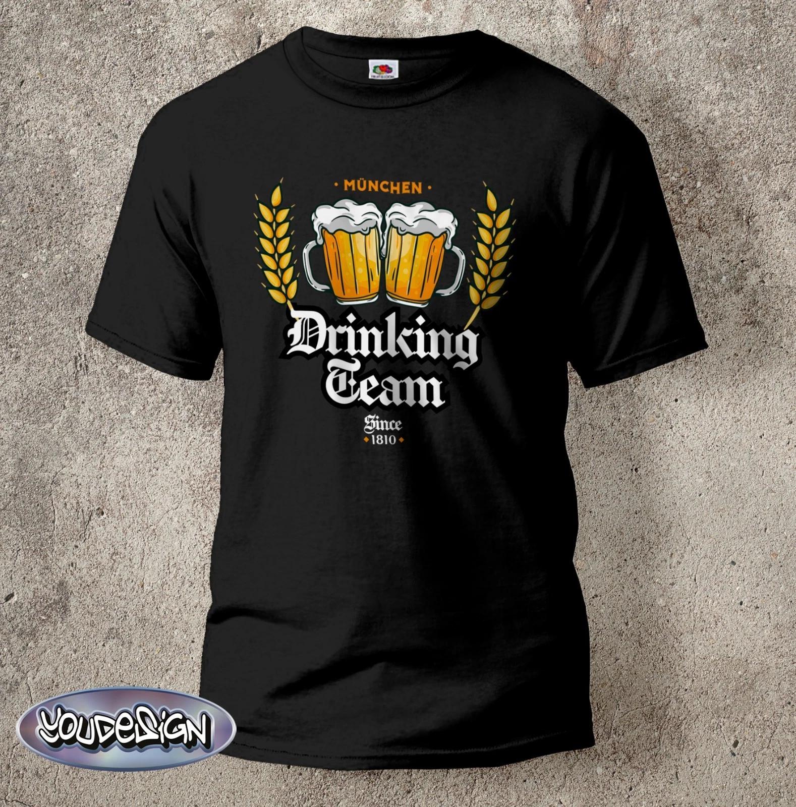Munich drinking team Oktoberfest beer festival T-shirt cult fun shirt saying S-5XL L