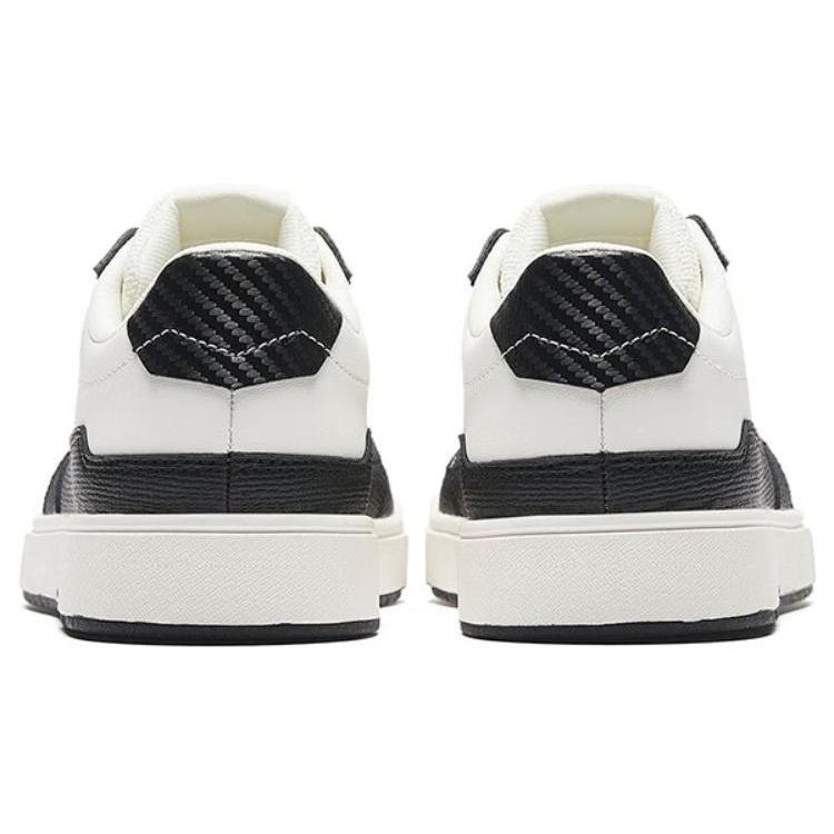 New Anta Slip Resistant Cushioning Low Top Skateboard Shoes Women's Ivory White/Black 122338011-2