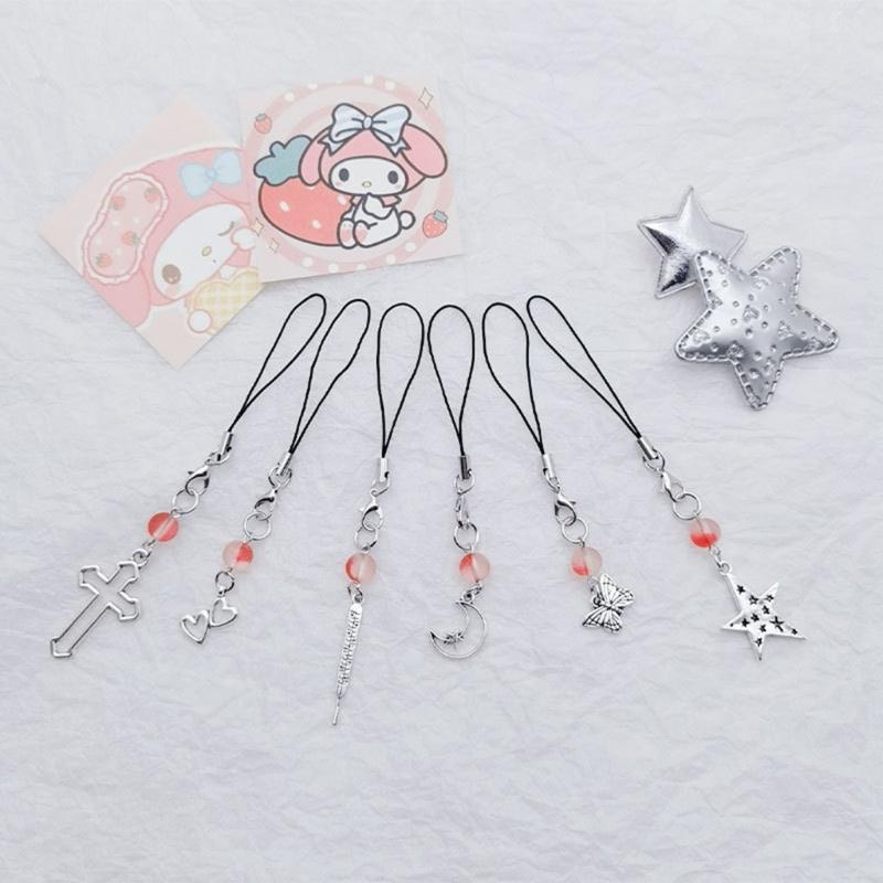 Beaded Phone Strap Phone Chains Women Cellphone Pendant Phone Chains Anti-Lost Lanyard Phone Jewelry for Women Girls