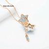 Cute Pentagram Phase Box Necklace Opening Closing Opening Box Necklace Jewelry Pendant  for Women