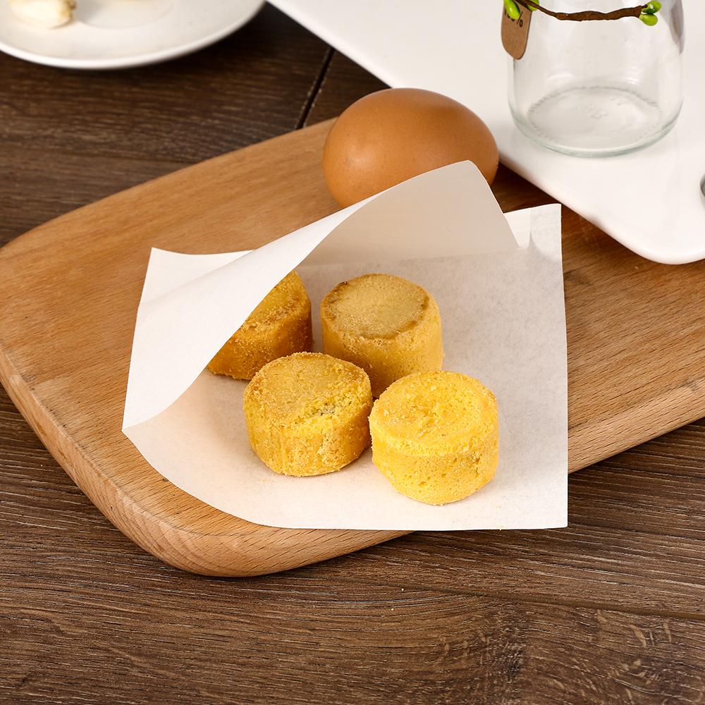 100PCS Portable Bakery Kraft Food Bread Packing Donut Wrapping Solid Color Oilproof Paper