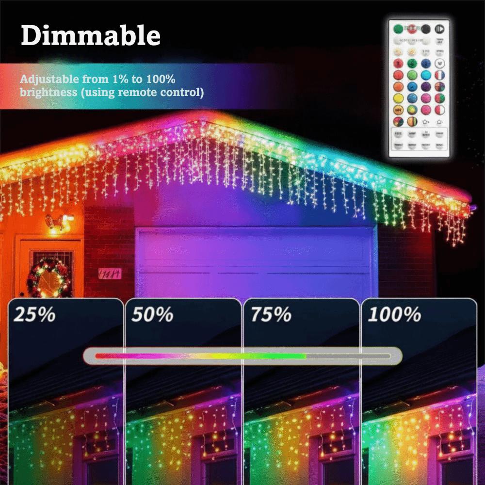 400 LEDs Curtain String Lights Low Voltage Meteor Effect Lamp  Festival Decoration
