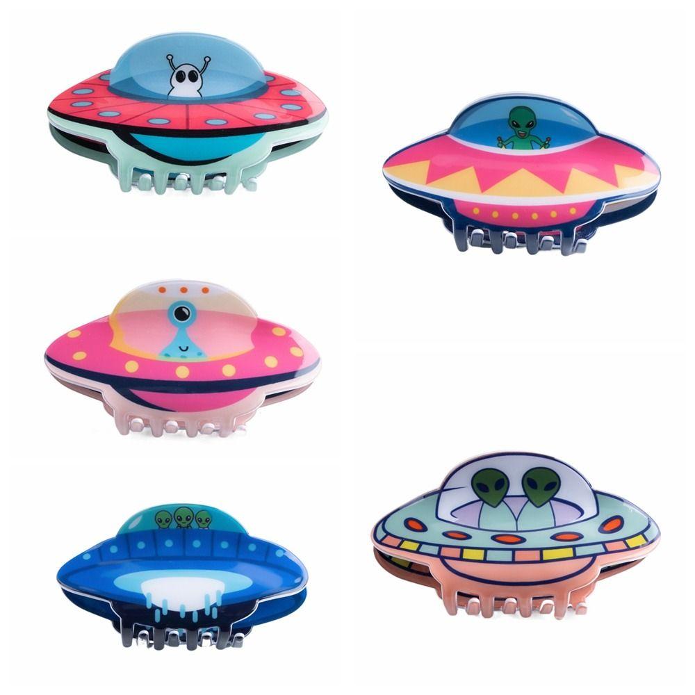 Cartoon Alien Hair Claw Grab Clip Plastic Hair Clip Fashion   Girl