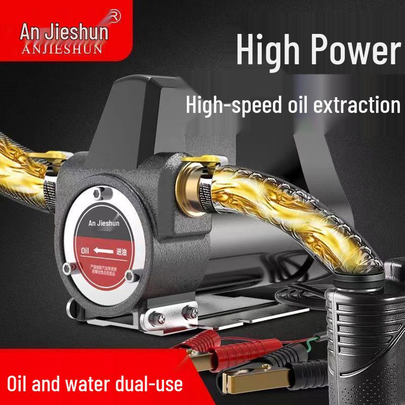 Universal 12V/24V Electric Diesel Oil Transfer Pump - Small, Large Flow, Self-Priming Oil Extractor