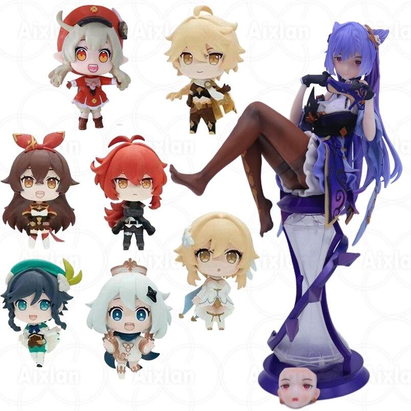 Aixlan 21cm Genshin Impact Keqing Anime Figure Klee Hibana Knight Action Figure Genshin Impact Paimon Figurine Collection Toys