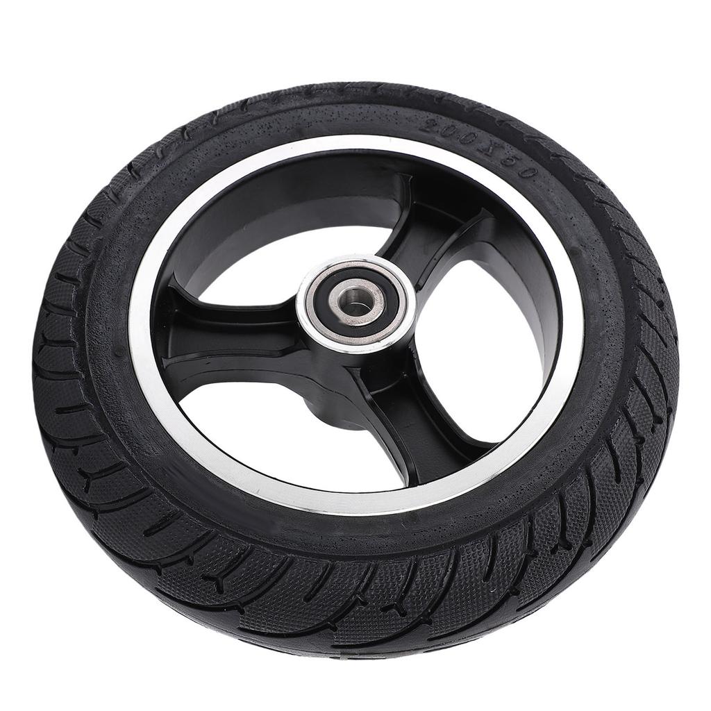 200x50 Solid Tire Wheel Damping 8 X 2 Inch Scooter Tire with Aluminum Alloy Hub Replacement for Razor E100 E200 E300
