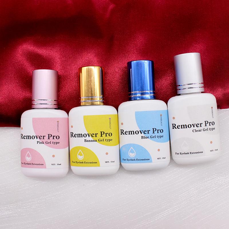 Klarer Gel-Entferner Pro Wimpernverlängerungskleber 15g Wimpernverlängerungskleber Korea-Entferner Falsche Wimpern-Make-up-Tools Blaue, rosafarbene Banane