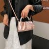 Pleated Fashion Pearl Handbag Spring New Versatile Texture Shoulder Crossbody Small Square Bag