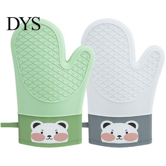 Oven Mitt 1Pc Insulation Glove Heat-Resistant Anti-slip Cartoon Anti-scald Silica Gel Microwave Baking for Bakery Cooking
