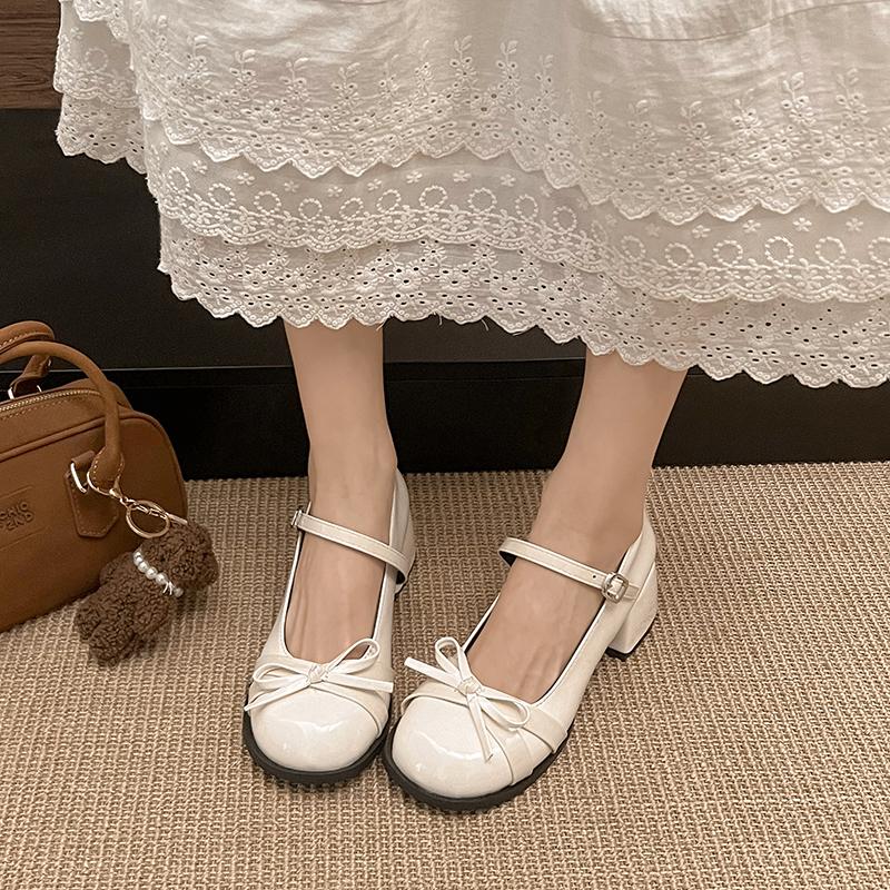 Fashion All-Match Shoes Woman Flats Oxfords Round Toe Dress Comfortable New Leather Summer Spring Mary Janes Shoes Woman Comfortable And