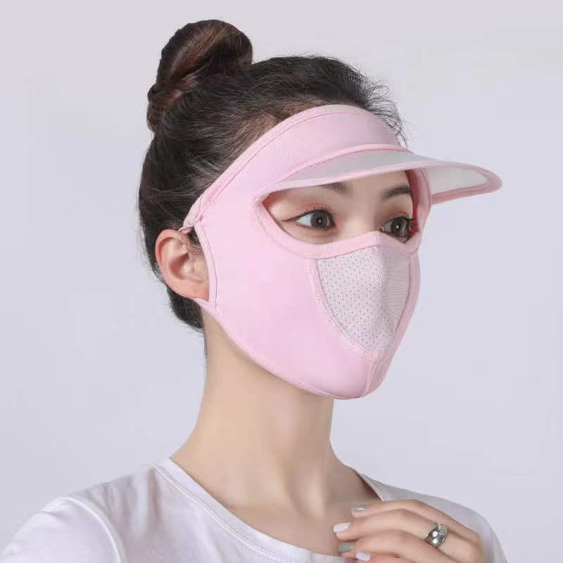 Women’s Anti-UV Breathable Ice Silk Face Mask - Sunshade and Eye Corner Protector 3D Hat