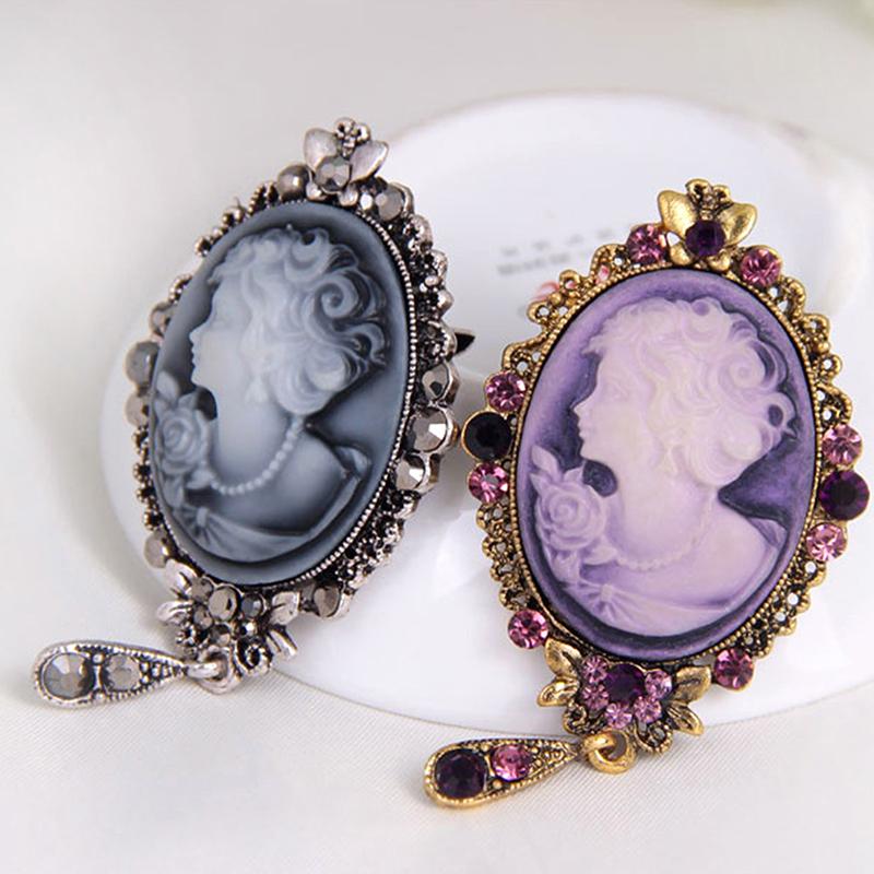 Nuevo Broche Pin Colgante Victoriano de Cristal para Bodas y Fiestas para Mujer