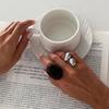 Acrylic Water Drop Rings Smooth Surface Geometric Finger Rings Resin Knuckle Rings  Party Jewelry