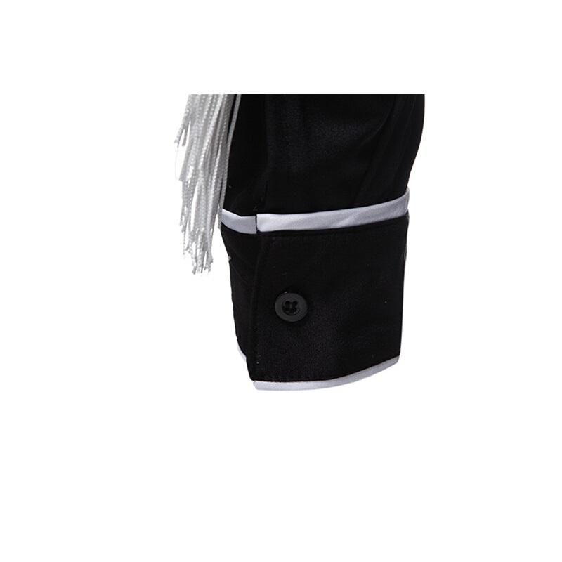 Spring New Fashion Tassels Design Men's Long Sleeve Shirt Embroidery Costume Performance Shirts Male Party Nightclub Shirt