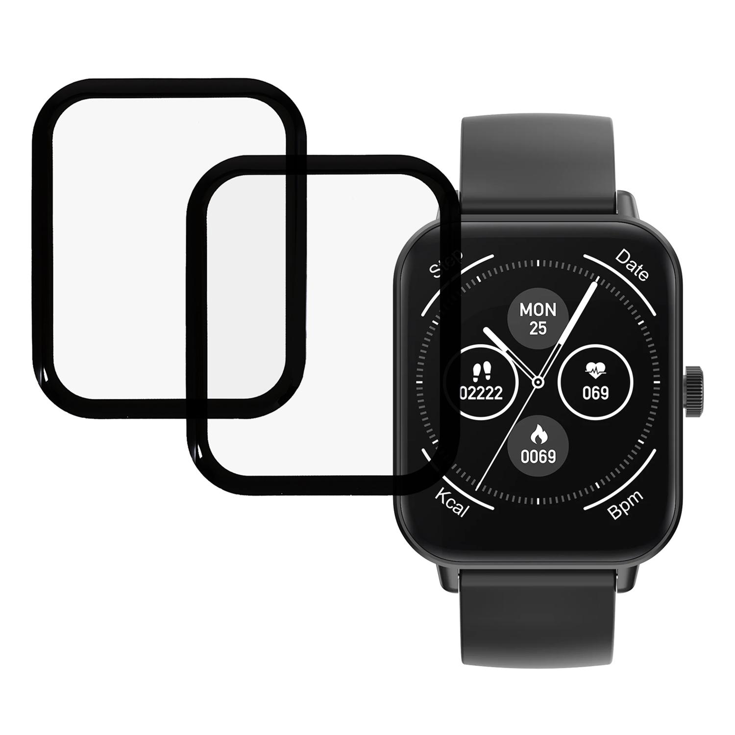 

2Pcs/Pack For COLMI P81 Watch Screen Protector HD Clear PMMA Film (Black Edge) A