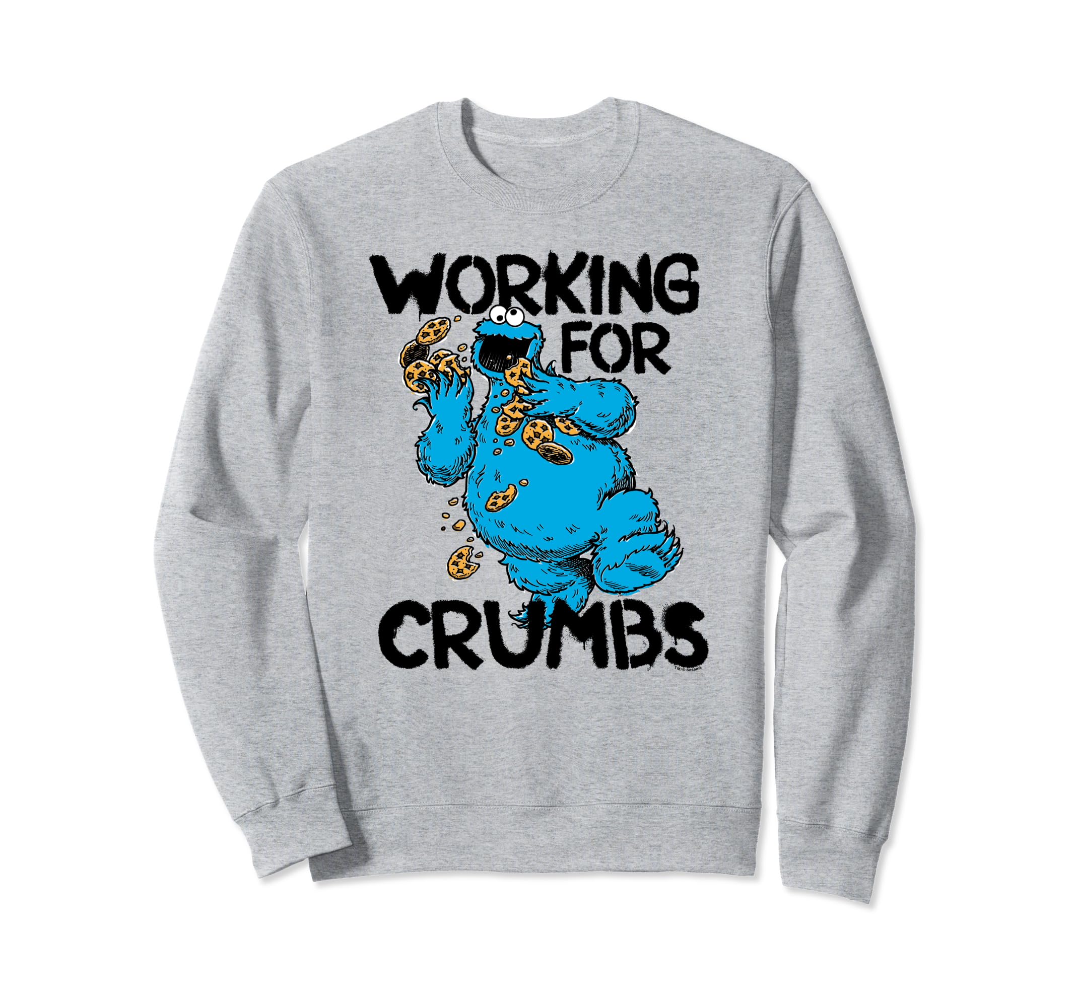 

Sesame Street Cookie Monster Working for Crumbs Sweatshirt