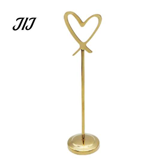 Decorative Sign Stands Hollow Heart Table Number Holder, Love Place Card Stand, Metal Clip for Photos, Food Signs, Memo Notes, Weddings, Birthdays,