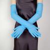Hot Sexy Lace Long Gloves 55CM Summer Cycling Driving Sun Glove Thin Stretch Mesh Transparent Arm Sleeve Mitten Women