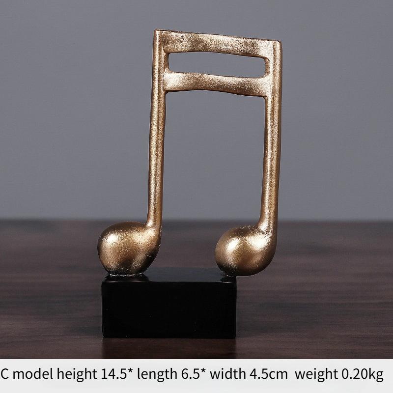 Musical Note Model Living Room Decoration Home Decor Desktop Decoration Resin Crafts Art Sculptures Festival Gift