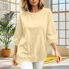 Women's Casual Three-Quarter Sleeve T-Shirt Top for Everyday Wear