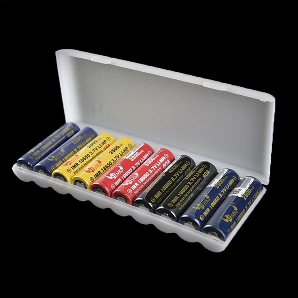 PP Durable Organizer 10X18650 18650 Battery Storage Box Cover Battery Holder Hard Case