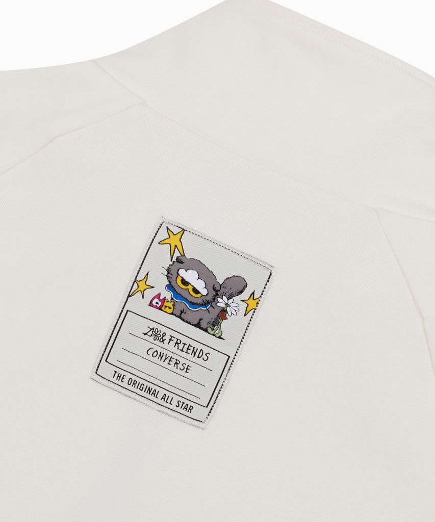 CONVERSE & J.O.F.L. Friends Oversized Zip-Up Sweatshirt Egret Ucl158-W2Y