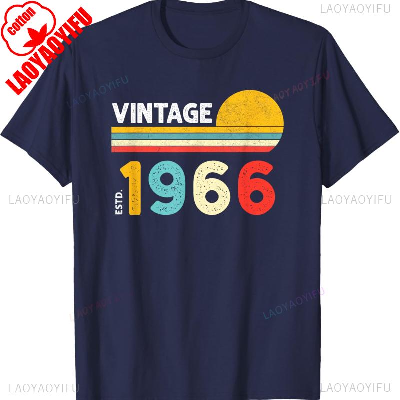 Vintage Nostalgia TShirt High Quality Cotton Crewneck Printed Tshirt Tops Allmatch Casual Style Regular Short Sleeve