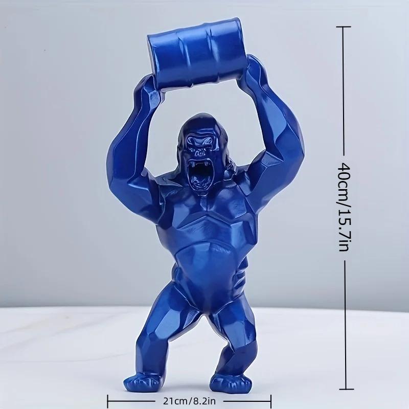 Skulptur apa Djur kreativ, staty harts simulering, samlarprydnader konst, statyett, dekoration