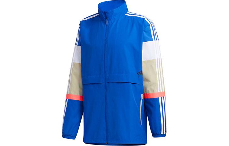 

Adidas Retro Sports Multicolor Stripes Stand Collar Jacket Men s Royal Blue GL0401 M