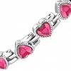 Bracelet Sparkling Cubic Zirconia Heart Shape Women Bracelet Lightweight Magnetic Therapy Bracelet with Secure Clasp