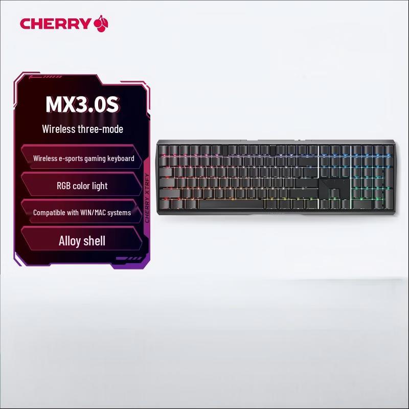 CHERRY MX 3.0S 108-Key Tri-Mode RGB Mechanical Keyboard
