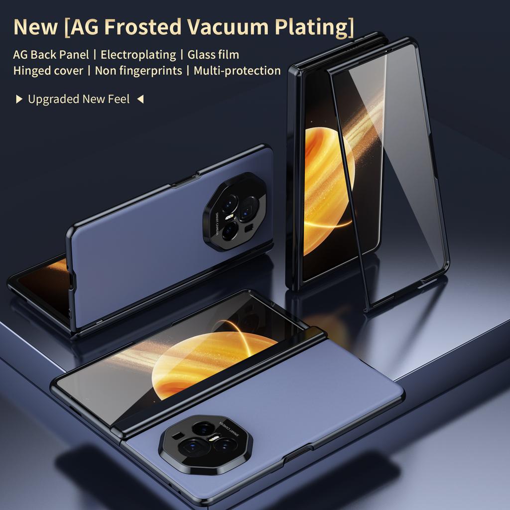 For Honor Magic V3 VS3 AG Matte Vacuum Plating Hinge Full Protective Glass Front Film Drop Resistant Phone Case