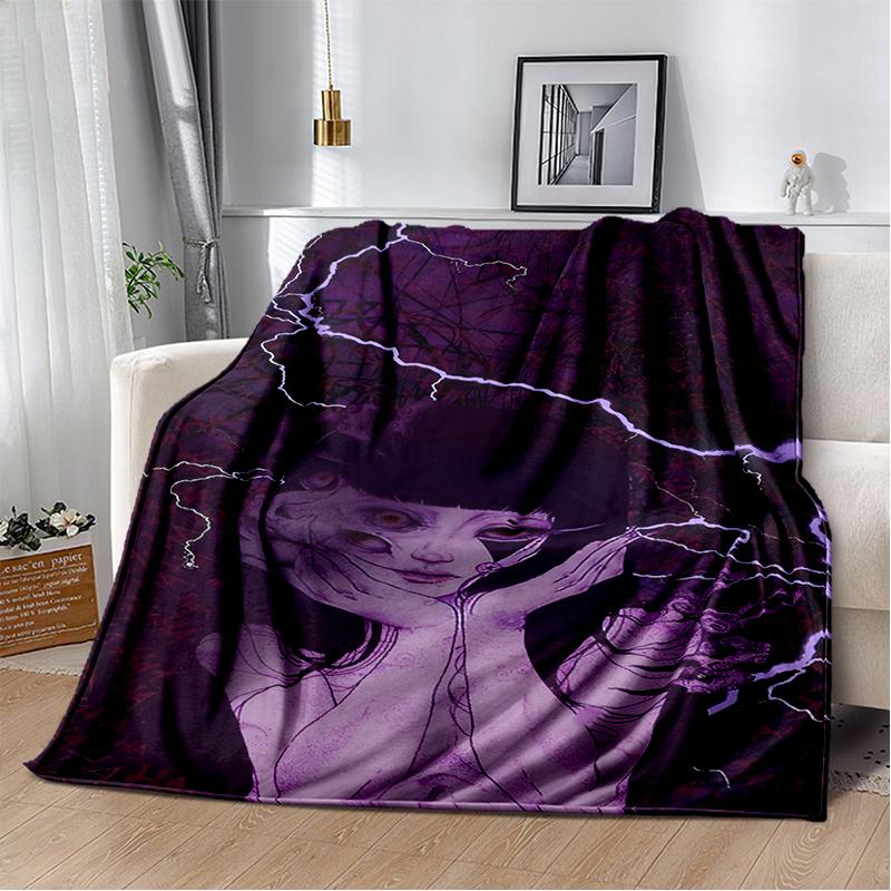 Horror Junji Ito Tomie Kawakami Ghost cartoon Soft Blankets,Throw Blanket Comfortable Blanket for Picnic Beds Sofa Home Bedroom