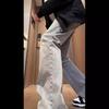 American Retro Cleanfit High Street Washed Old Smoke Gray Jeans Men's Slim and Thin Straight Pants