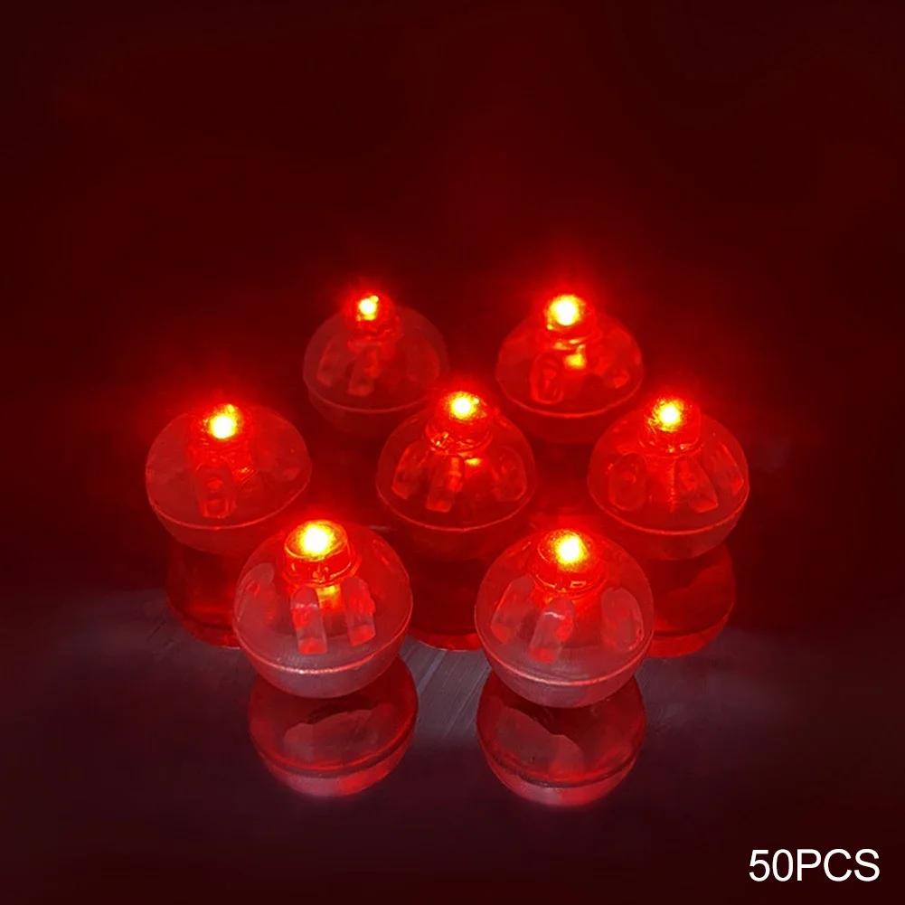 50 PZ Luci LED per Palloncini Piccole Luci a Sfera per Palloncini Mini Pallina Rotonda a LED per Bar Lanterna Decorazioni per Feste di Natale Matrimonio