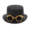 Magician Hat Steampunk Men Hat With Eyeglasses Cosplay Jazz Hat Retro Gothic Hat  Men Women Unisex