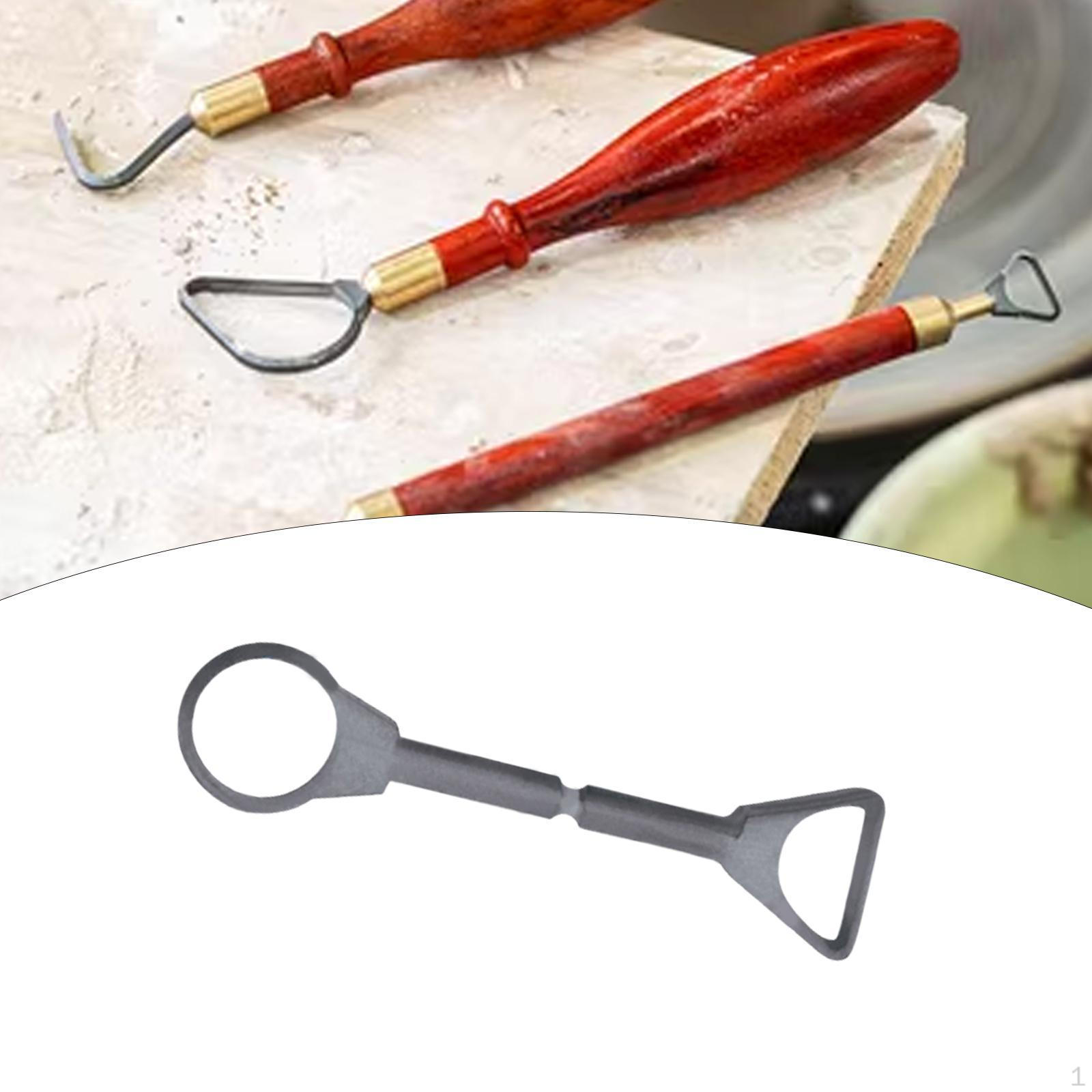 

2 шт. Инструменты для лепки из глины Портативный стойкий к ржавчине металлический керамический скребковый инструмент Style E