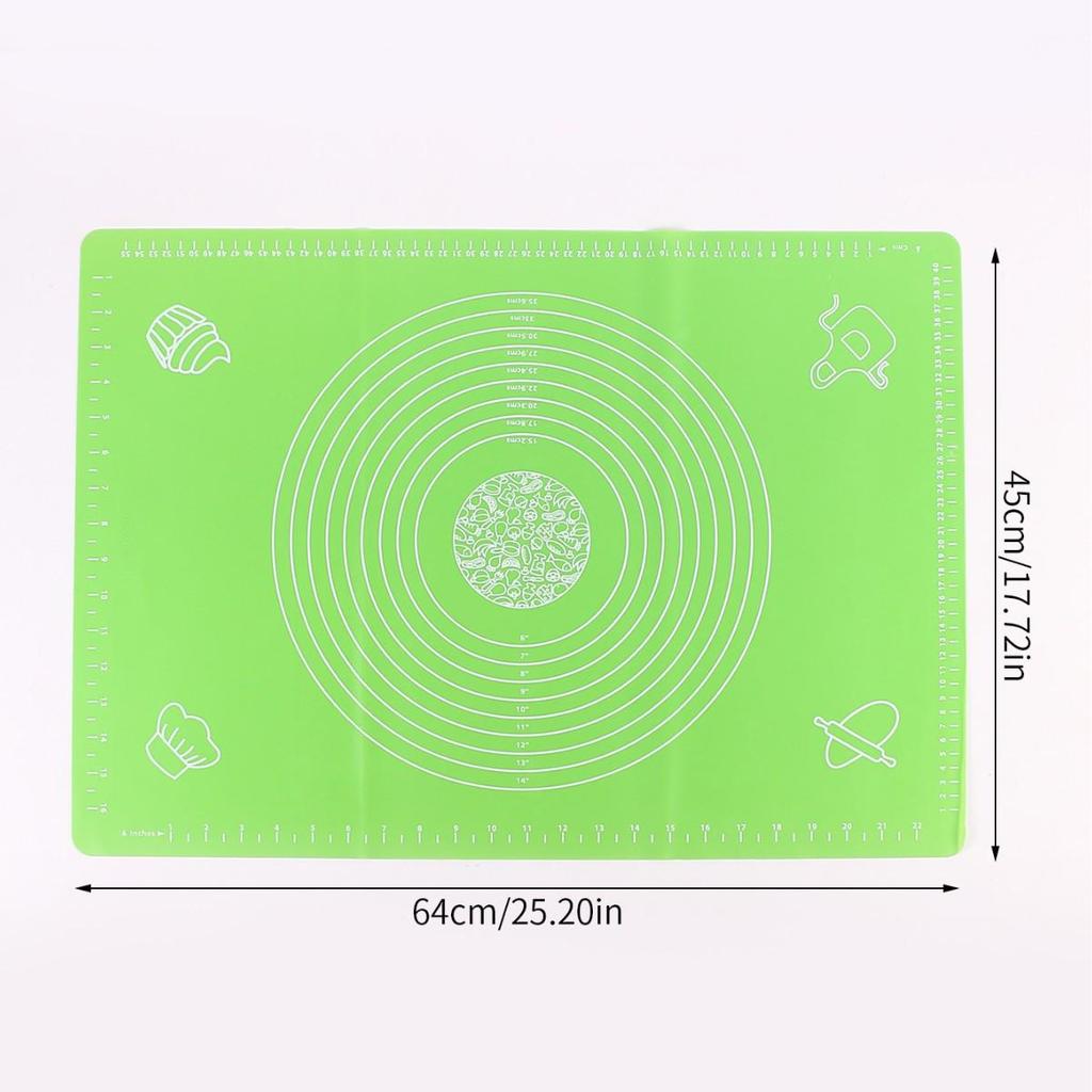 Silicone Kneading & Baking Mat - Heat-Resistant, Thick, Ideal for Dough, Noodles & Cutting