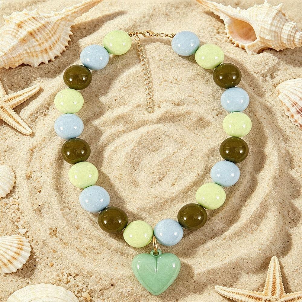 Colorful Beads Beaded Necklace Bohemian Style Pendant Jewelry Party Accessory