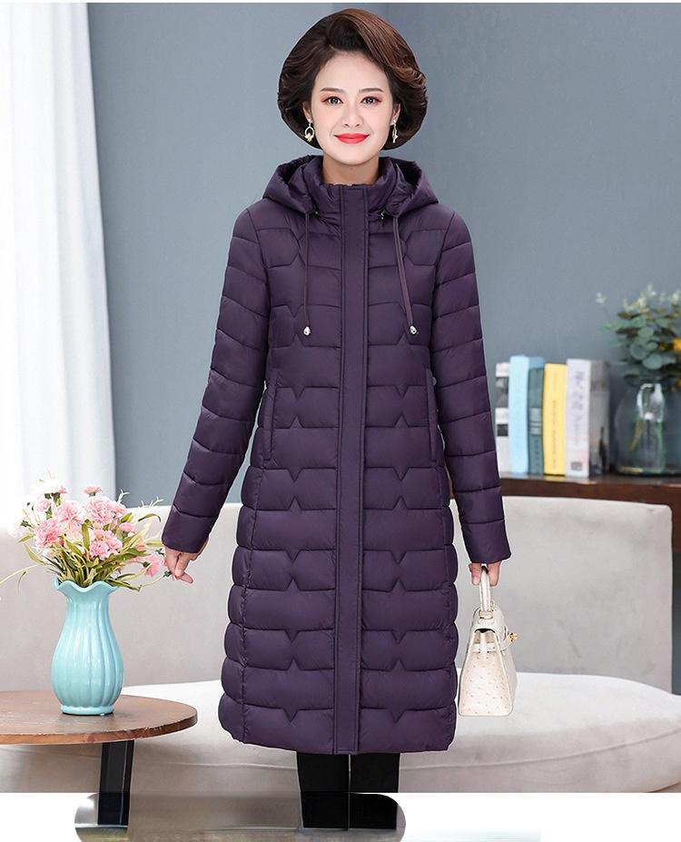 Dámské Zimní S kapucí Tenká Tenká Větruodolná Velká kapsa X-Dlouhý kabát Nabíraná bunda Bavlna Vycpaná Parka Svrchní kabát