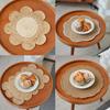 1PC Woven Heat-Resistant Flower-Shaped Eco-Friendly Placemat Insulating Husk Multi-Purpose Natural Home-Use Corn Durable