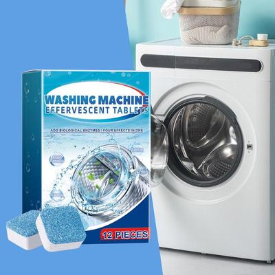 Washer Cleaner Tablets 12pcs Cleaning Tablets For Washing Machines Washing Machine Tub Cleaner Multifunctional Clothes Washer