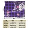Kuromi Halloween Plaid Blankets Fleece Summer  Portable Super Warm Throw Blanket for Home Bedroom Rug Piece