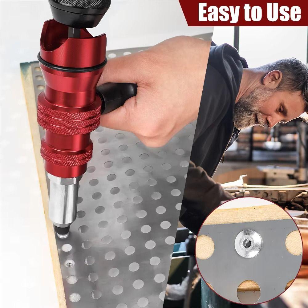 Aluminum Zinc Zinc Alloy Rivet Adapter Removable Plastic Handle Cordless Rivet Riveting Machine Furniture