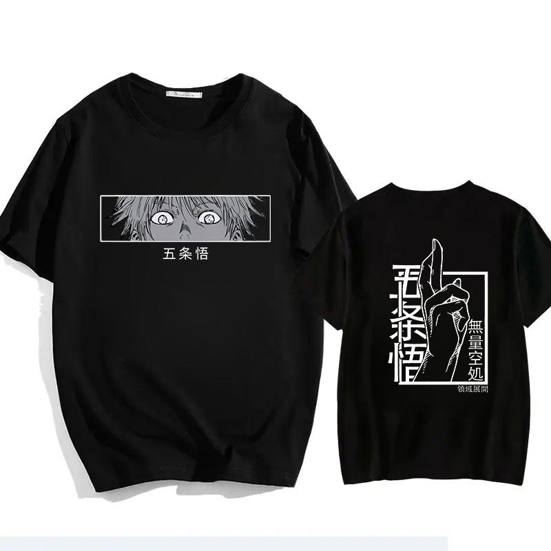 Japanese Jujutsu Kaisen Gojo Anime T-shirt Unisex Manga Gojo Satoru Graphic T Shirts Short Sleeve Tee Y2k T-shirts Summer Tops