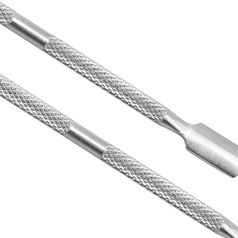 Doppelkopf-Nagelhautschieber aus Edelstahl Maniküre-Werkzeuge für Nägel Politur Kleber Nagelhautentferner Zubehör