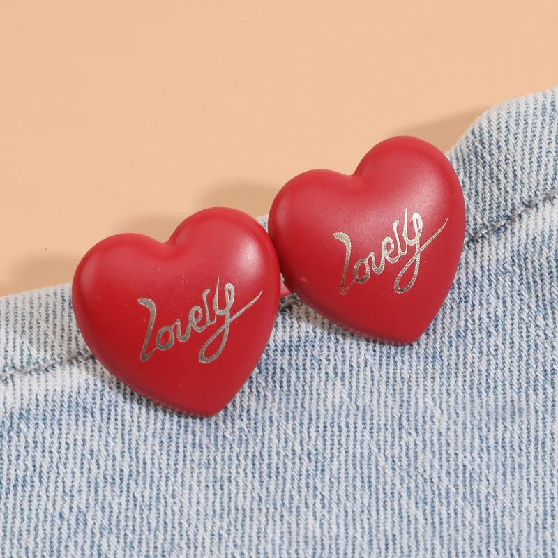 Waist-slimming Tightener Waistband Pins Adjustable Removable Heart-shaped Buttons Buckles