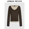 UR 2025 Winter Women's Casual Color-block Long-sleeved T-shirt UWM450190