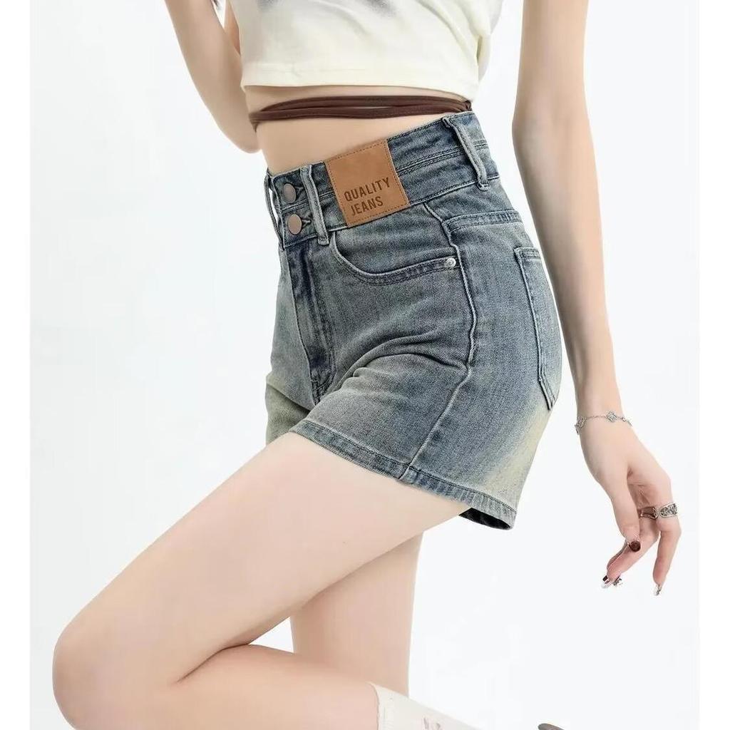 Women's Summer 2023 Elastic High-Waisted Slimming Jeans: Tight, Straight, Wide-Leg Shorts & Hot Pants